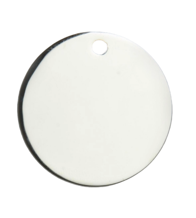 Médaille chien Ronde Argent