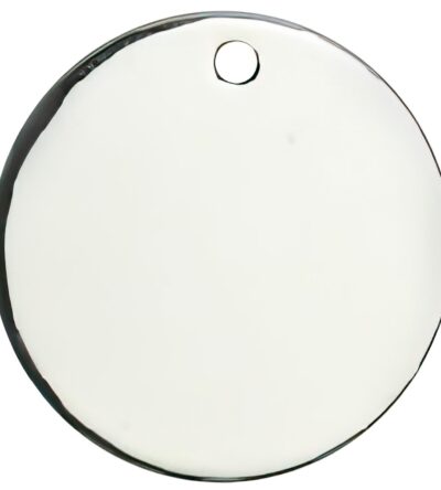 Médaille chien Ronde Argent