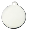 Médaille chien ronde avec bélière