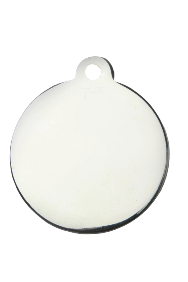 Médaille chien ronde avec bélière