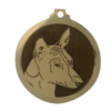Médaille chien gravée Basenji