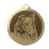 Médaille chien gravée Shetland