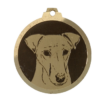 Médaille chien gravée Fox Terrier Poils Lisses