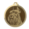 Médaille chien gravée Schnauzer Moyen O.C