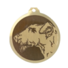 Médaille chien gravée Airdale Terrier