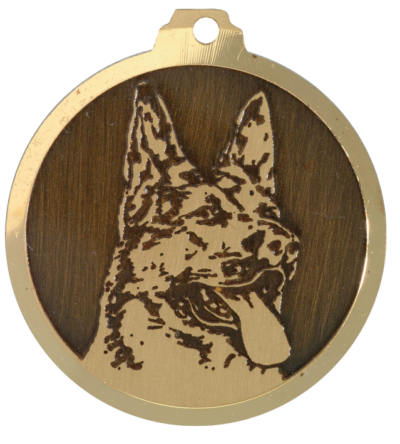 Médaille chien gravée Berger Allemand