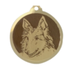 Médaille chien gravée Berger Belge