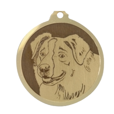 Médaille chien gravée Berger d'Australie