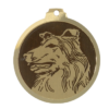 Médaille chien gravée Berger d'Écosse