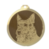 Médaille chien gravée Berger Picard