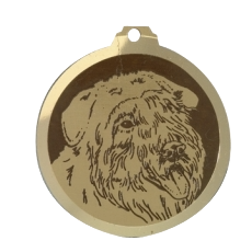 Médaille chien gravée Bouvier des Flandres ONC