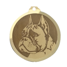 Médaille chien gravée Boxer OC
