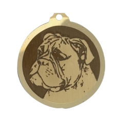Médaille chien gravée Boxer ONC