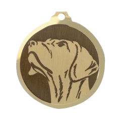 Médaille chien gravée Braque Allemand