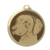 Médaille chien gravée Braque de Weimar