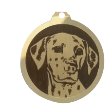 Médaille chien gravée Dalmatien
