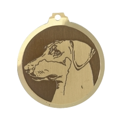 Médaille chien gravée Doberman O.N.C