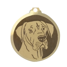 Médaille chien gravée Dogue Allemand O.N.C
