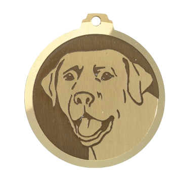 Médaille chien gravée Labrador