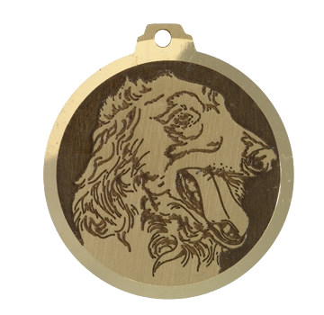 Médaille chien gravée Lévrier Barzoï