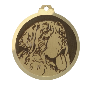 Médaille chien gravée Saint-Bernard