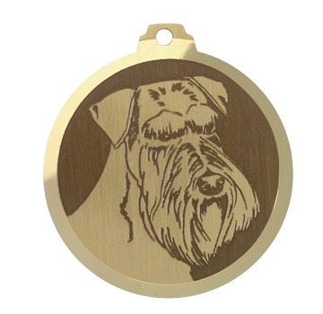 Médaille chien gravée Schnauzer Nain o.n.c