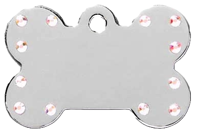 Médaille chien Os Strass Swarovski