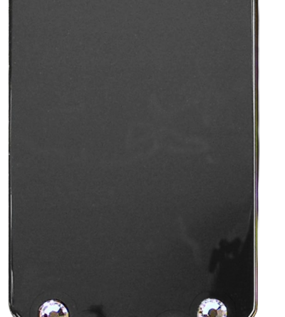 Médaille chien plaque militaire fumé Swarovski