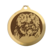 Médaille chien gravée Bichon frisé