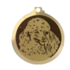 Médaille chien gravée Caniche (Coupe BB)