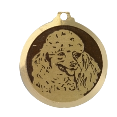 Médaille chien gravée Caniche (Coupe BB)