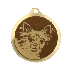 Médaille chien gravée Chihuahua