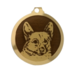 Médaille chien gravée Corgi