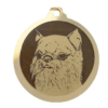Médaille chien gravée Griffon Bruxellois