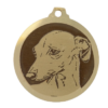 Médaille chien gravée Lévrier Italien