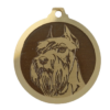 Médaille chien gravée Schnauzer Géant O.C