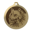 Médaille chien gravée Spitz Nain (poméranie)