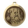 Médaille chien gravée Teckel poils longs