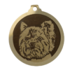 Médaille chien gravée Yorkshire coupe New York