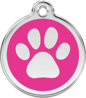 medaille red dingo patte rose pour chien et chat