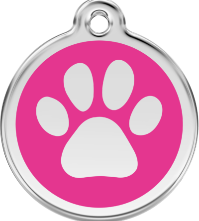 medaille red dingo patte rose pour chien et chat
