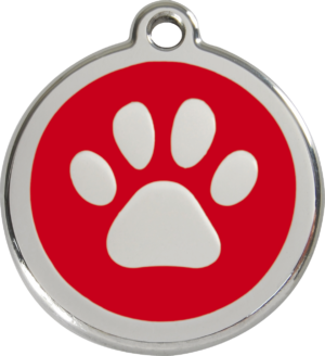 Médaille personnalisable RED DINGO pour chien & chat – Ronde –Gravure durable – Qualité premium