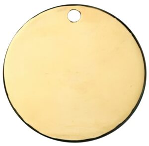 Médaille chien Ronde Or