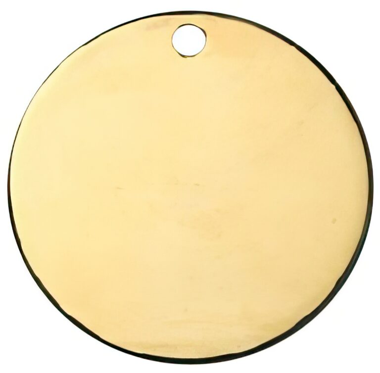 Médaille chien Ronde Or