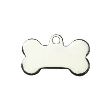 Médaille chien Os Argent CLASSIC avec bélière – élégance durable et sécurité optimale