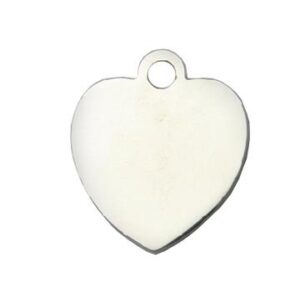 Médaille chien Cœur Argent CLASSIC avec bélière – élégance durable et sécurité optimale