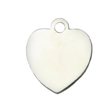Médaille chien Cœur Argent CLASSIC avec bélière – élégance durable et sécurité optimale