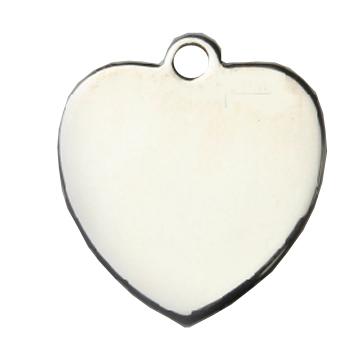 Médaille chien Cœur Argent CLASSIC avec bélière – élégance durable et sécurité optimale