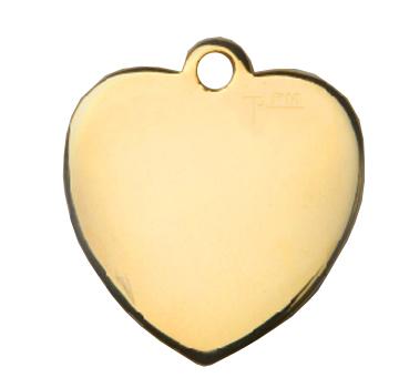 Médaille chien ronde Or CLASSIC avec bélière – élégance durable et sécurité optimale