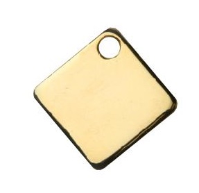 Médaille chien ou chat losange Or CLASSIC – élégance durable et sécurité optimale